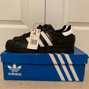 ✅ New adidas superstar sneakers black/white